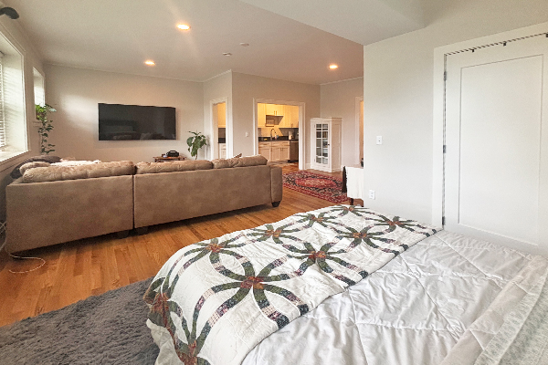 Living room at 215 E Chestnut 303 Commodore